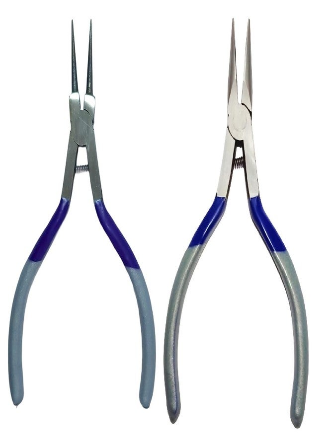 Pilerman Paradise Tools (India) Mini Super Long, Round Nose Bending Plier For Jewelry Making, Repairing (Mn&Mrn-Mini) - Blue - Image 1